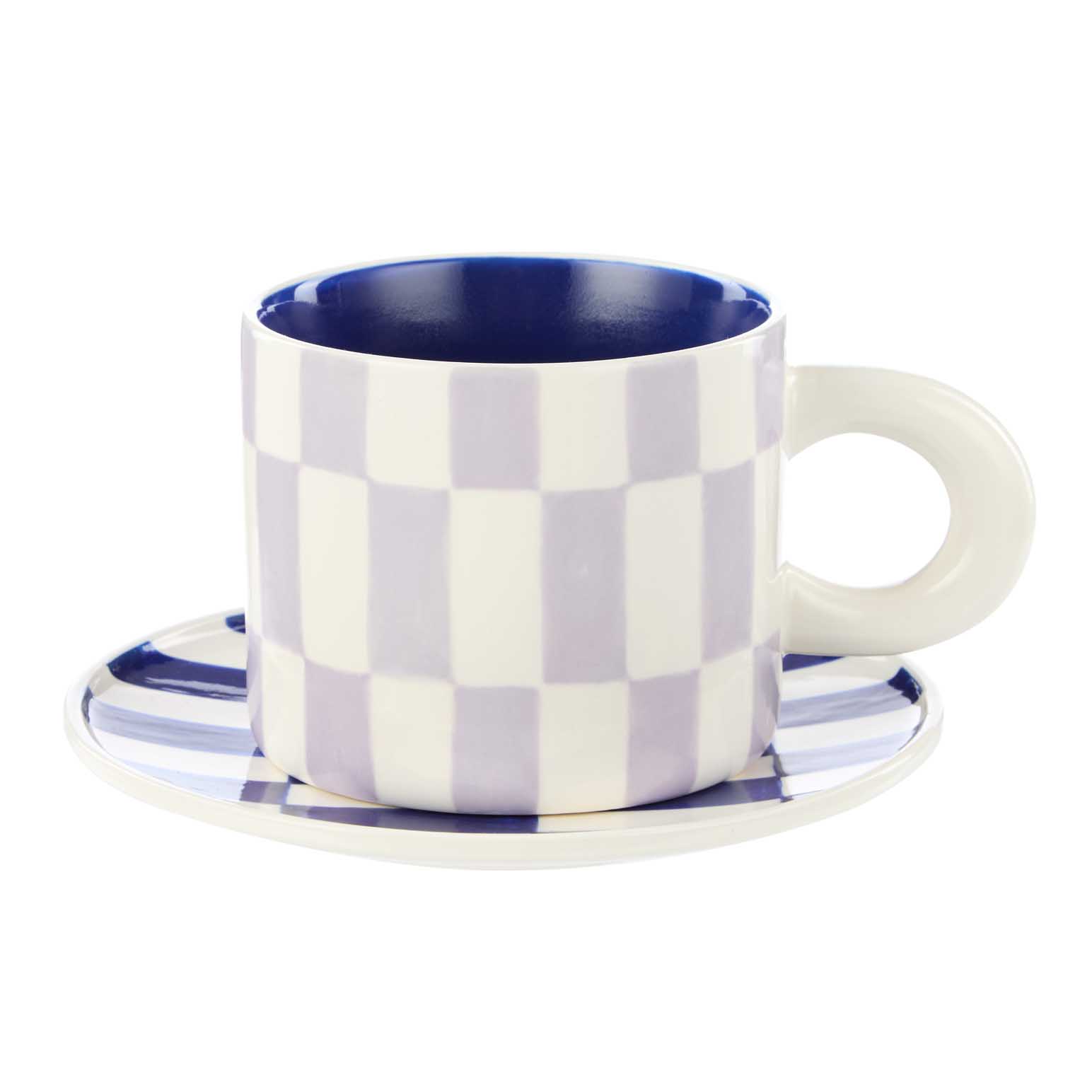 Emporium Check Mug & Plate Set